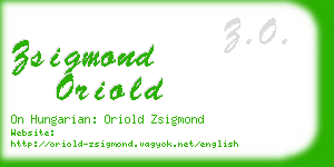 zsigmond oriold business card